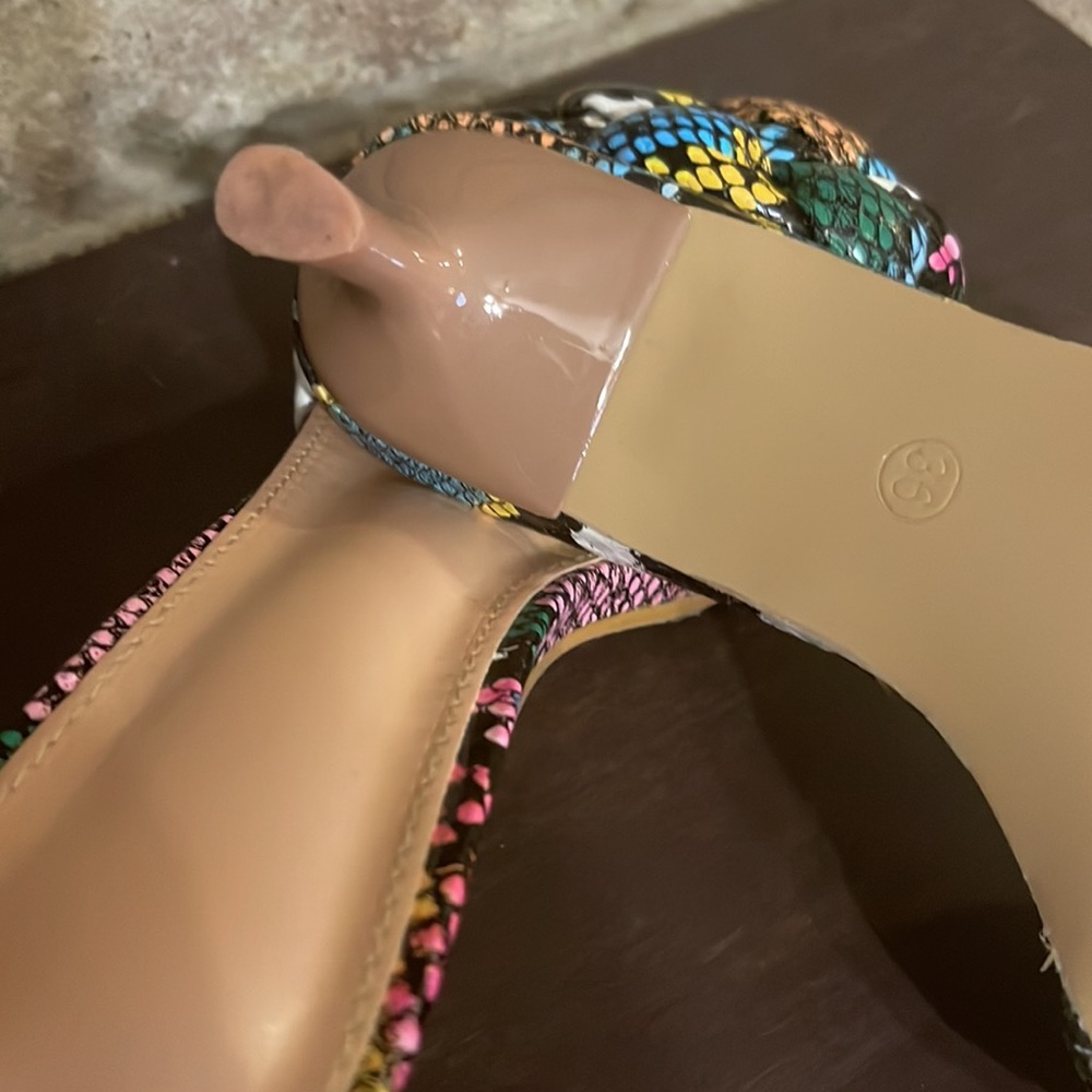 Multicolor Snakeskin Mules - Picture 2 of 3